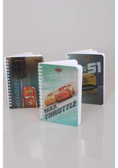 Lisanslı Cars Çizgili Not Defteri / Bloknot 80 Yaprak Altın