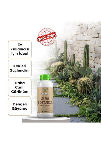 Aura Botanica İkili 500 Ml 2 Adet Kaktüs Ve Skulent İçin Daha Canlı Görünüm Ve Dengeli Büyüme 500 ML