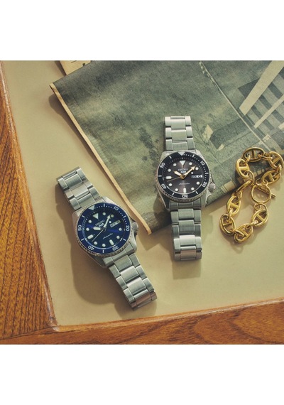 Seıko 5 Sports Skx 38 Mm Street Denim Srpl77k1 Srpl77k Otomatik Kol Saati Metalik Gri