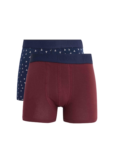 Tudors Erkek 2'li Pamuk Likralı Esnek Kumaş Boxer-33211 Multi
