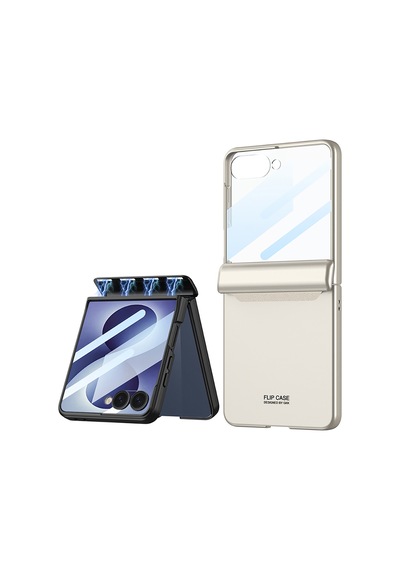 Galaxy Uyumlu Z Flip 8 Kılıf Pazarplus M-magnet Kılıf Gümüş
