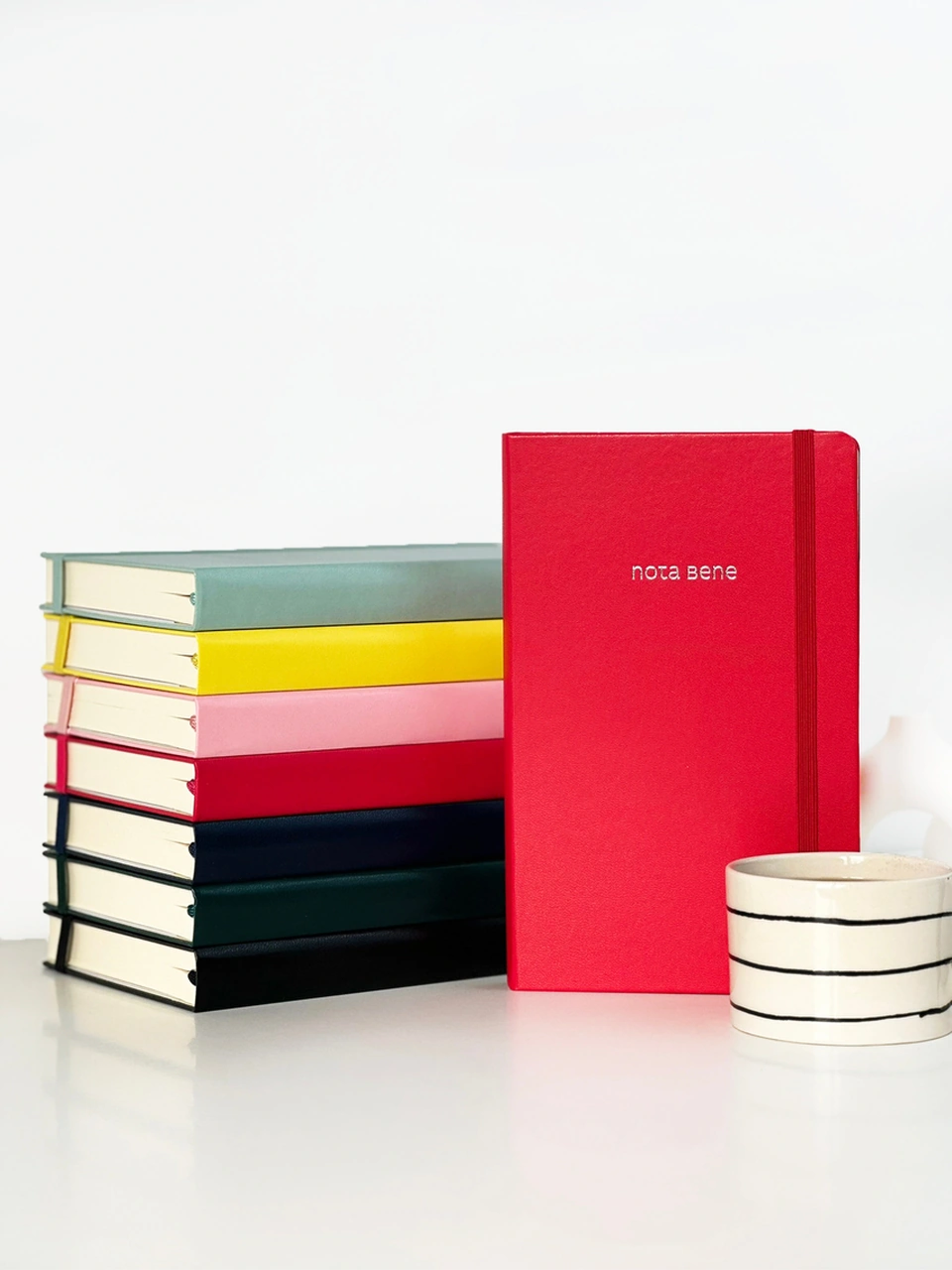 Nota Bene Classic Sert Kapak Defter, 13x21 Cm, Çizgili Pembe