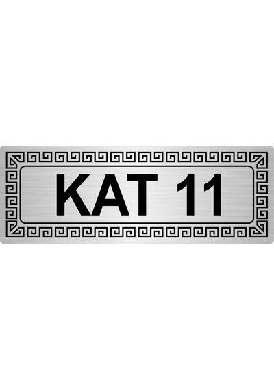 Kat 11 7Cmx20Cm Metal Yönlendirme Levhası Gümüş Renk Metal
