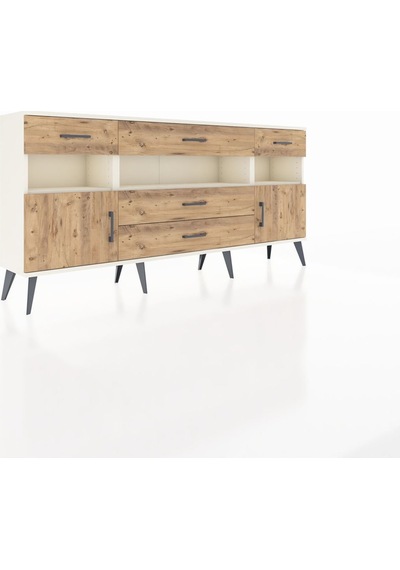 Arges Konsol 3 Raflı 5 Çekmeceli 2 Kapaklı 176x30x83 Aytaşı-çam/çam Çam/çam Arges Konsol 3 Raflı 5 Çekmeceli 2 Kapaklı 176x30x83 Aytaşı-çam/çam Çam/çam