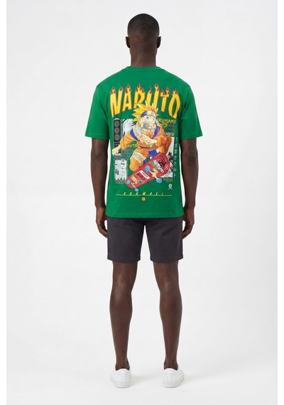 Blow Up Future Gen Naruto Oversize Erkek T-shirt 141419 Yeşil