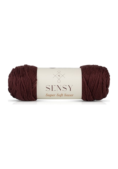 Sensy Premium Super Soft Saver El Örgü Ipi Kazak Ip Şal Bere Ipliği Battaniye Ev Dekorasyon Ip Kahve