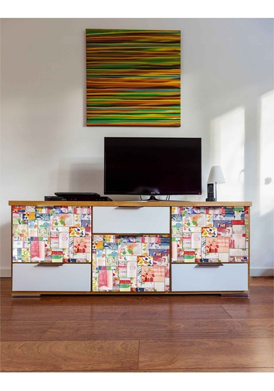 D-c-fix 276-3205 Patchwork Desen Dekoratif Yapışkanlı Folyo 45 Cm X 2 Mt