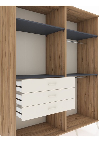 Kronos Gardrop 4 Raflı 3 Çekmeceli 2 Askılı 176x59x221 Çam-antrasit/aytaşı Antrasit/aytaşı Kronos Gardrop 4 Raflı 3 Çekmeceli 2 Askılı 176x59x221 Çam-antrasit/aytaşı Antrasit/aytaşı