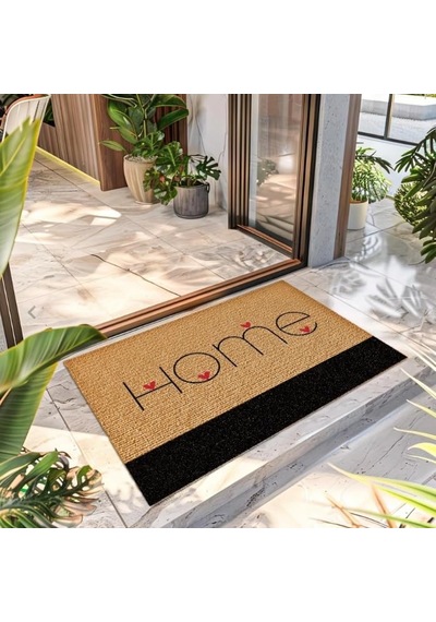 Ayrex Kapı Önü Renkli Kalp Home Halı Paspas 40 X 60 Cm Genel
