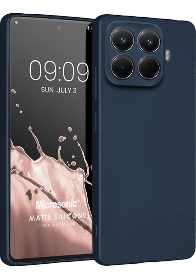 Microsonic Matte Silicone Xiaomi 15t Pro Kılıf Lacivert -