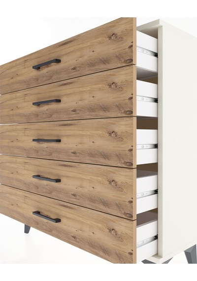 Arges Şifonyer 5 Çekmeceli 88x30x96 Aytaşı-çam Aytaşı