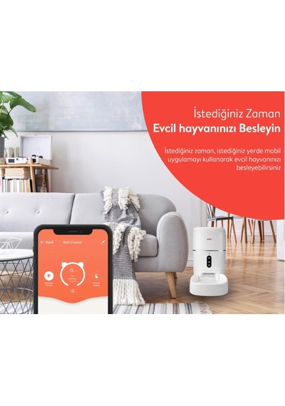 Gaman Umie 6 L Konuşmalı Akıllı Kedi Köpek Besleyici Otomatik Mama Kabı