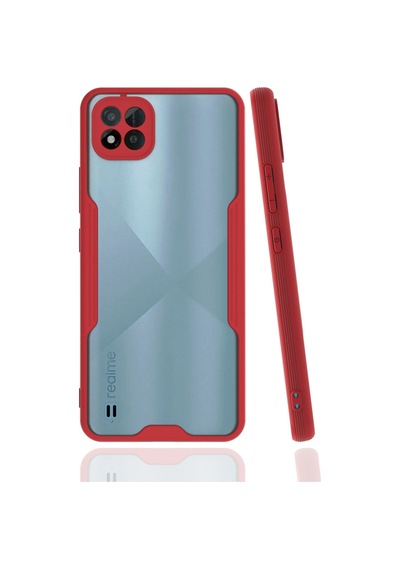 Newface - 224 - Realme C11 2021 Kılıf Platin Silikon - Csmo-tex - - Kırmızı