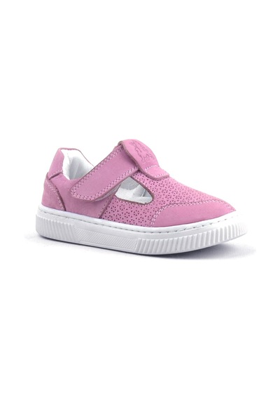 Hapshoe Rakerplus Hakiki Deri Pembe Cırtlı Bebek Sneaker Sandalet Pembe