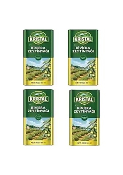 Krıstal Rıvıera Zeytınyagı 5 Lt 4 Adet