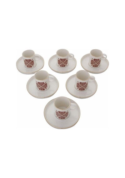 Porland Arabesque Desen6 Kahve Takımı 12 Parça 04alm006540