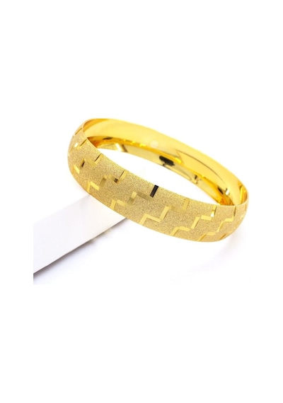 Ferizz Altın Kaplama Desenli Simli Bilezik 1.5 Cm Blz-3043 001