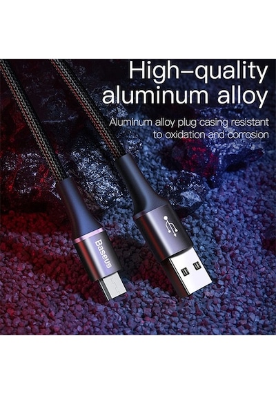 Baseus Halo Mikro Usb 3A Kısa Hızlı Şarj Kablosu 0.25 CM