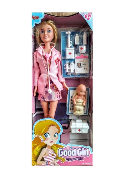 Doktor Bebek - Bebek Doktoru Ve Yeni Doğmuş Bebek 30 Cm.