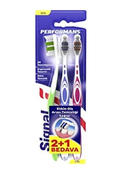 Signal Performans Etkin Diş Temizliği 2+1 Orta Diş Fırçası