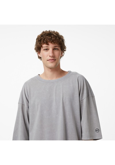 Unıted4 Oversize Fit Erkek Gri T-shirt Medı