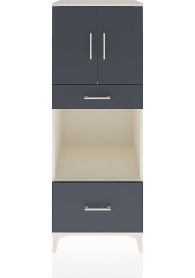 Hyperion Dolap 2 Raflı 2 Çekmeceli 2 Kapaklı 60x44x163 Aytaşı-antrasit Aytası