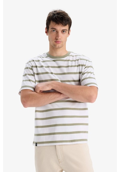 Defacto Boxy Fit Bisiklet Yaka Kısa Kollu Tişört E1160ax25augn931 Yeşil Defacto Boxy Fit Bisiklet Yaka Kısa Kollu Tişört E1160ax25augn931 Yeşil