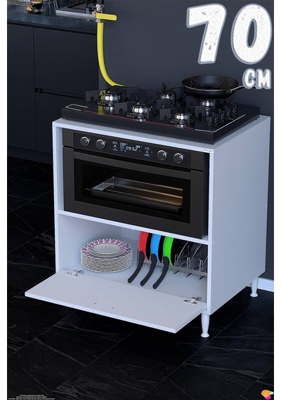 Perax 70 Cm Kapaklı Set Üstü Ocak Dolabı Fırınlık Kiler Çok Amaçlı Mutfak Modülü 70x87x48 Cm Beyaz Perax 70 Cm Kapaklı Set Üstü Ocak Dolabı Fırınlık Kiler Çok Amaçlı Mutfak Modülü 70x87x48 Cm Beyaz