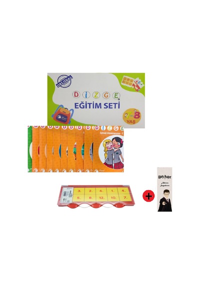 Önel Yayıncılık Dizge 7-8 Yaş Görsel İşitsel Dikkat ve Matematik Güçlendirme Seti + Kişiye Özel İsimli Harry Potter Kitap Ayracı