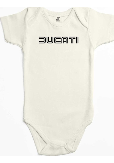 Zepplin Giyim Ducati Text Pembe Bebek Body Zıbın