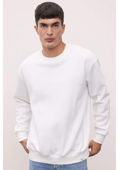 DeFacto Oversize Geniş Kalıp Bisiklet Yaka Kalın Basic Düz Sweatshirt T5139AZ24AUWT32