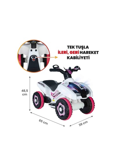 Kumandalı Akülü Araba 6 Volt 2-4 Yaş Prenses