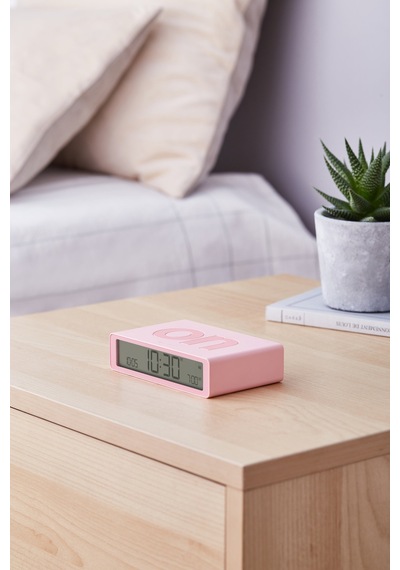 Lexon Flip Klasik Şarj Edilebilir Alarm Saat Pembe