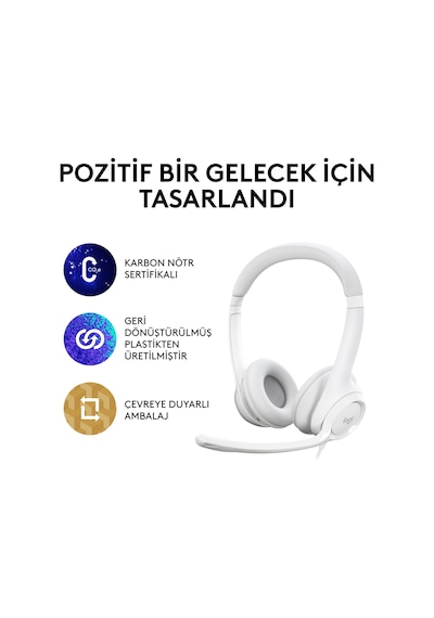 Logitech H390 USB Gürültü Önleyici Mikrofonlu Kulak Üstü Kulaklık
