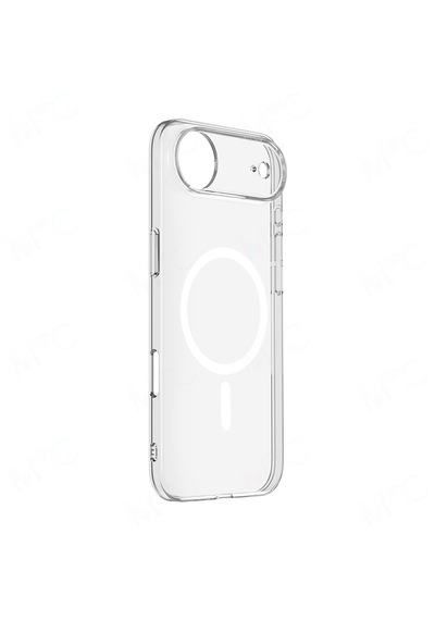 Apple Uyumlu iPhone 17 Air Kılıf M-safe Şarj Özellikli Şeffaf Kamera Çerçeveli Pürüzsüz Kapak
