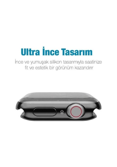 Ally  Apple Uyumlu  Watch  7 45mm 360 Koruma Ultra Slim Silikon Kılıf