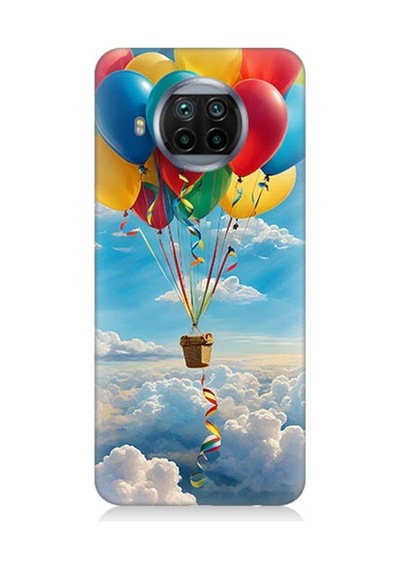 Xiaomi Mi 10t Lite Uyumlu Renkli Uçan Balonlar Desenli Silikon Kılıf