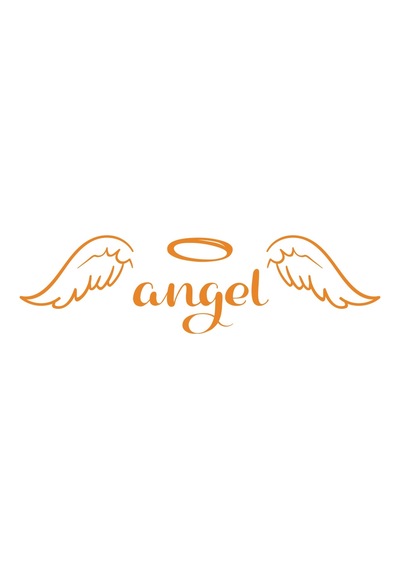 Angel Sticker 17x17 Cm Turuncu