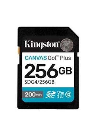 Kingston Sdg4-256gb 256gb Sdxc Canvas Go Plus Gen4 200mb-s C10 Uhs-ı U3 V30 Hafıza Kartı Kdo