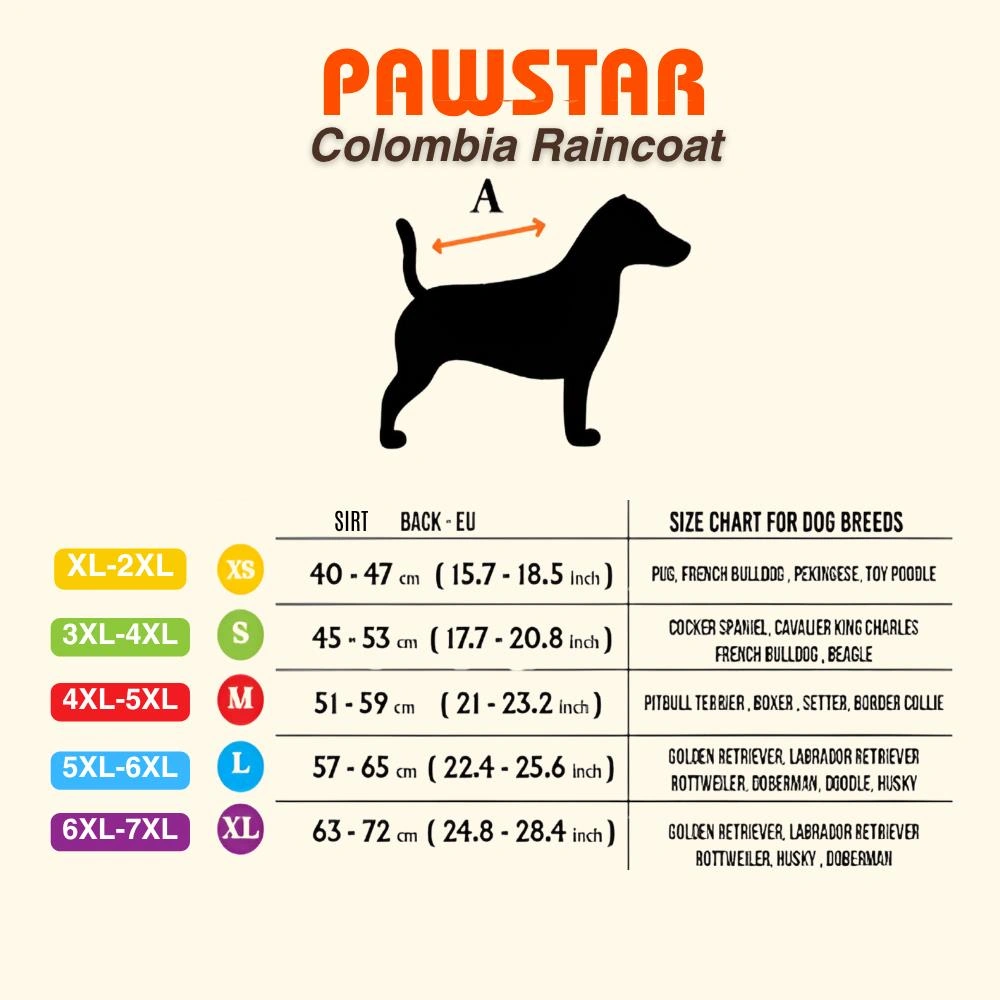 Lacivert Colombia Prime Orta Ve Büyük Irklar İçin Köpek Yağmurluğu Köpek Kıyafeti Su Geçirmez Yağmurluk