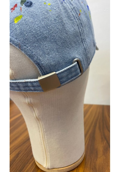 Jean Denim Kot Kumaş Vintage Unisex Cap Şapka Lacivert - Mavi