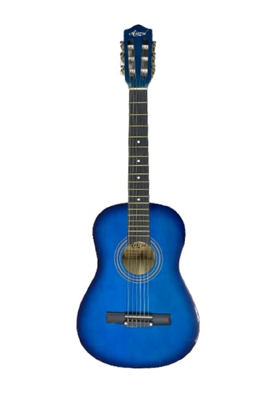 Klasik Gitar Yarım Boy 2/4 (1/2) Mavi Renk Sap Ayarlı