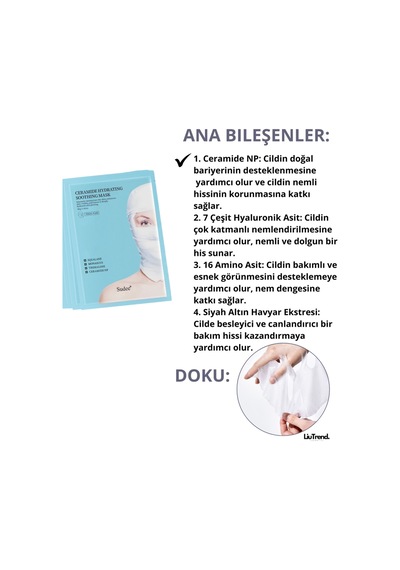 Sudee Ceramide Hydrating Soothing Mask 30 Ml Nemlendirici Ve Rahatlatıcı Kumaş Maskesi