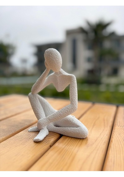 Düşünen Figür Dekoratif Heykel Soyut & Modern Sanat Biblo 17cm
