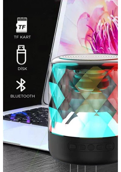D15 Taşınabilir Kablosuz Bluetooth Hoparlör Siyah