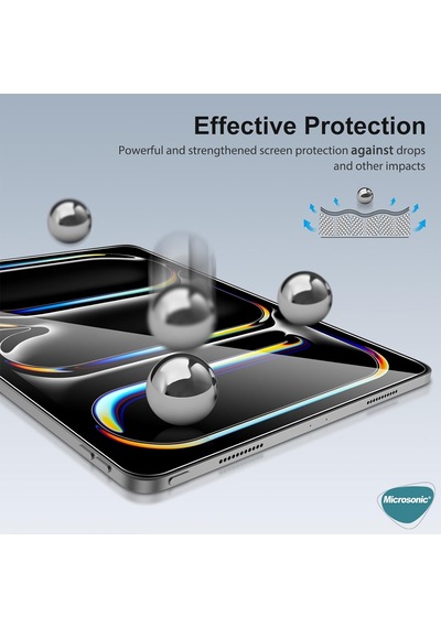 Microsonic Apple Uyumlu iPad  Air 11 2025 A3266-a3267 Tempered Glass Cam Ekran Koruyucu