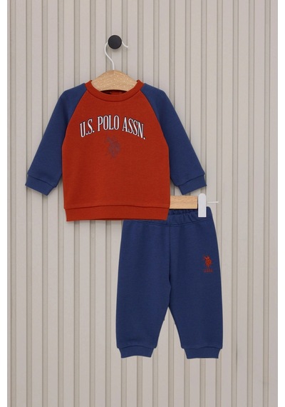 U.S. Polo Assn. Erkek Bebek 2lı Takım - Kiremit Kiremit