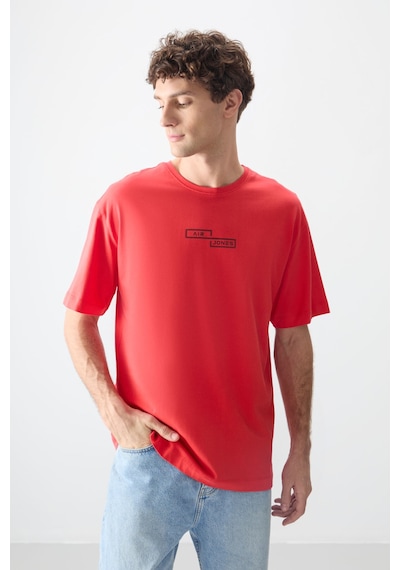 Air Jones Tommy Life Fiesta %100 Pamuk Kalın Yumuşak Dokulu Oversize Fit Baskılı Erkek T-shirt - 88361 Kirmizi Air Jones Tommy Life Fiesta %100 Pamuk Kalın Yumuşak Dokulu Oversize Fit Baskılı Erkek T-shirt - 88361 Kirmizi