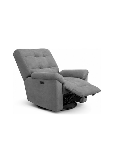 Smarto Relax Porto Comfort Elektrikli Döner Sallanan Tv Koltuğu Kontrol Panelli Ergonomik Polyester Baba Koltuğu Siyah