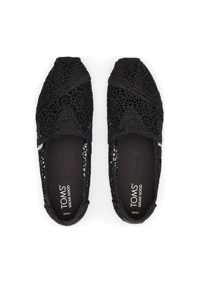 Espadril / Keten Kadın 10016254 Toms Moroccan Crochet Wm Aclass Black Siyah